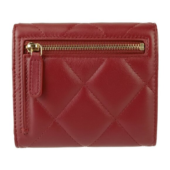 CHANEL Red Lambskin Leather Coco Mark Wallet - Picture 3 of 10